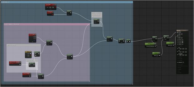 水面材质：SceneDepth ÷ PixelDepth 求出摄像机到水底的距离，再用它驱动水面颜色与透明度